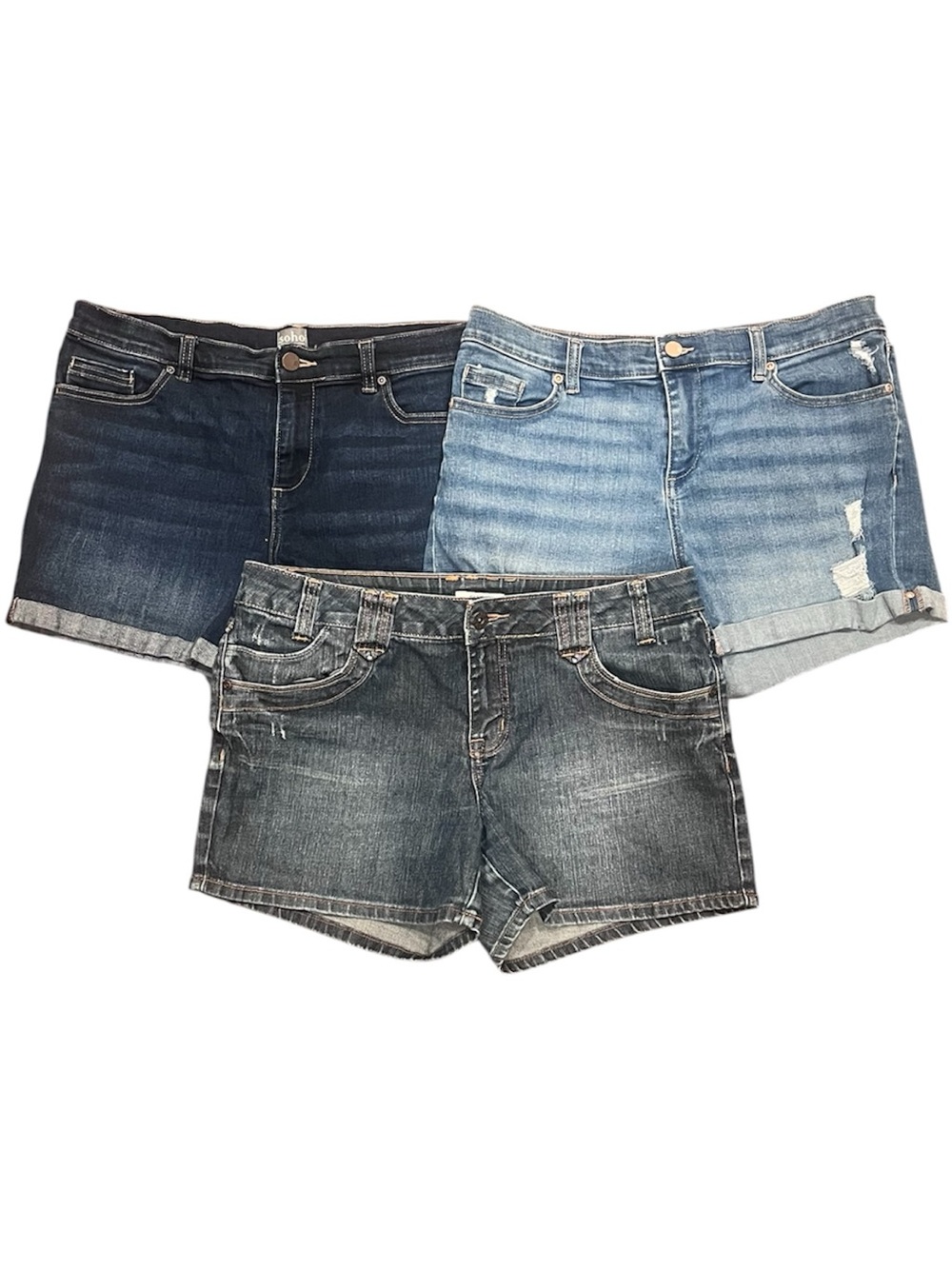 Women’s Denim Shorts Bundle Size 12 | Soho & Cato | 3 Pairs Summer Shorts